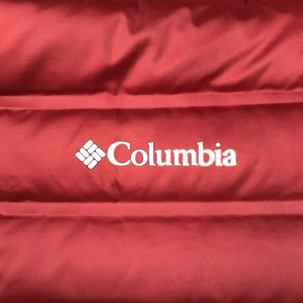 Columbia Lake 22 Down Puffer Vest Mens L Deep Rust 650 Duck Insulated Full Zip